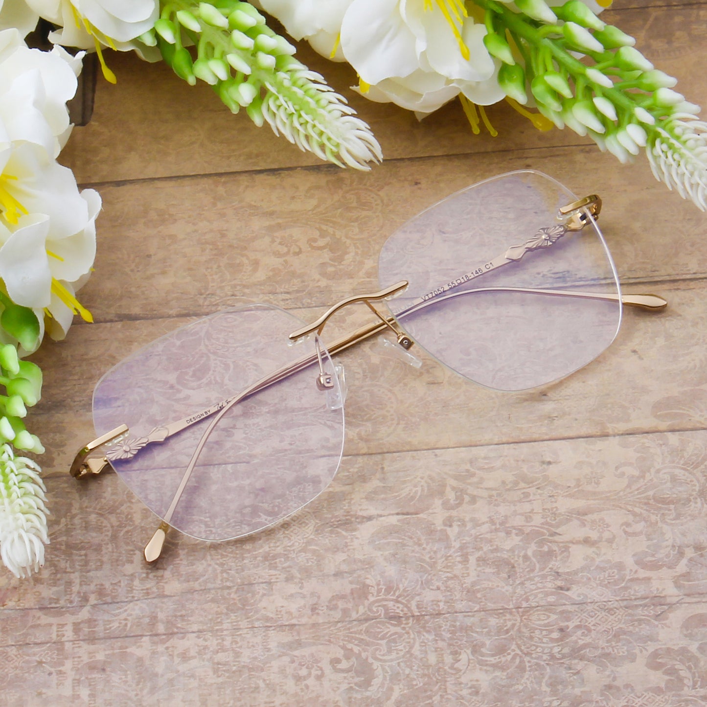BELLE | WOMENS TITANIUM SQUARE FRAMES (IN 2 COLORS)