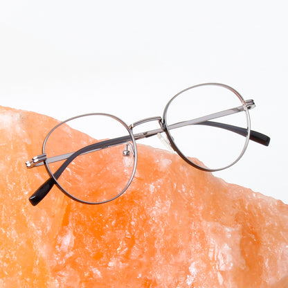LANA | UNISEX TITANIUM OVAL COMPUTER GLASSES (IN 2 COLORS)