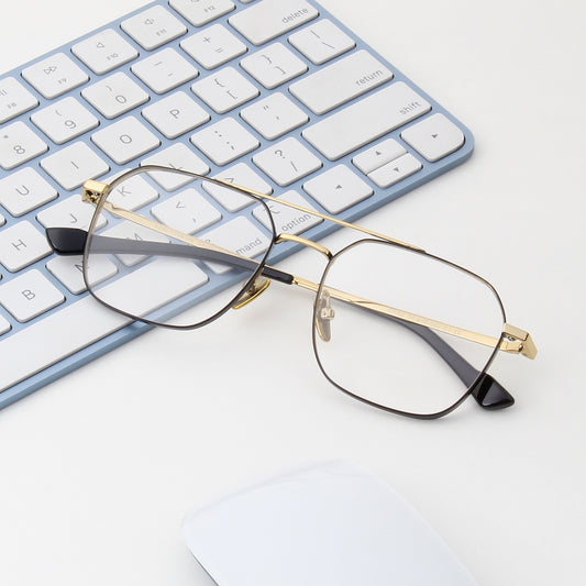 BRAD | UNISEX TITANIUM AVIATOR COMPUTER GLASSES (IN 5 COLORS)