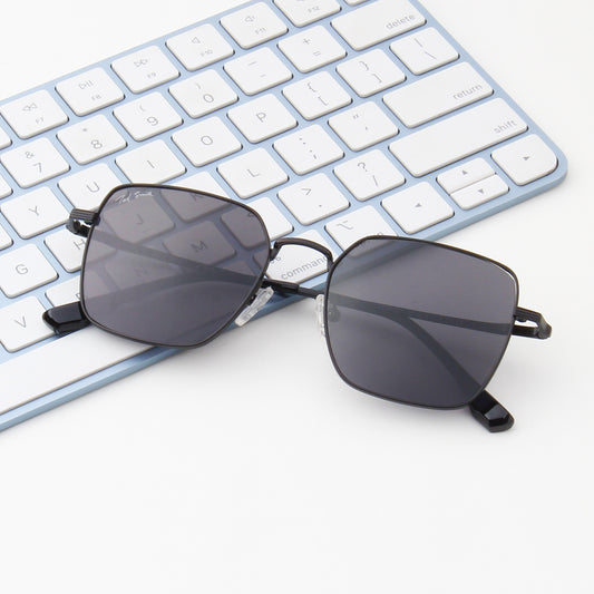 SUN-VERNEY | SQUARE FULL RIM SUNGLASSES IN METAL (IN 3 COLOURS)