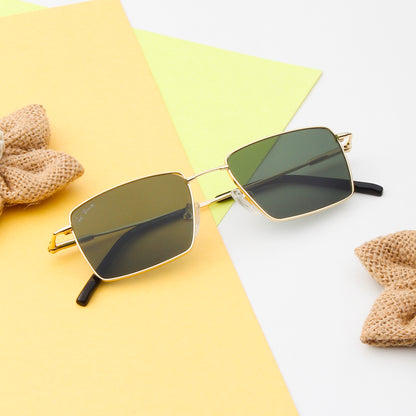 SUN-PARKER 2 | RECTANGLE FULL RIM SUNGLASSES IN METAL (IN 3 COLOURS)