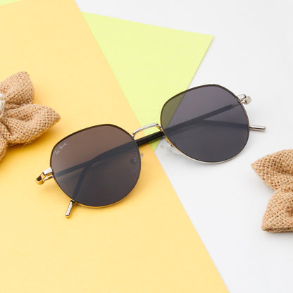 SUN-NIKO | ROUND FULL RIM SUNGLASSES IN METAL (IN 3 COLOURS)