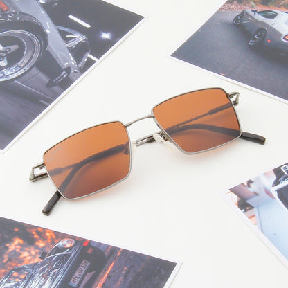 SUN-PARKER 2 | RECTANGLE FULL RIM SUNGLASSES IN METAL (IN 3 COLOURS)