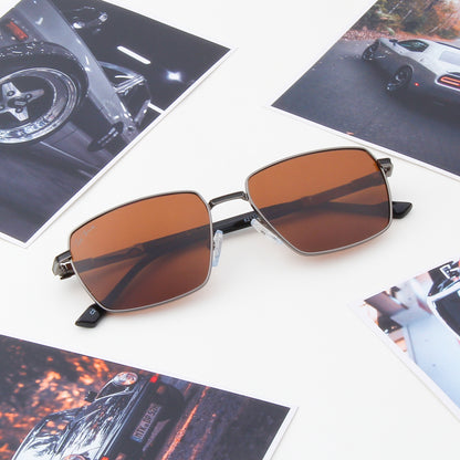 SUN-CLEO | RECTANGLE FULL RIM SUNGLASSES IN METAL (IN 2 COLOURS)