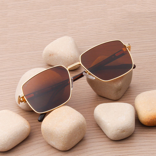 SUN-CLEO 2.0 | SQUARE FULL RIM SUNGLASSES IN METAL (IN 3 COLOURS)