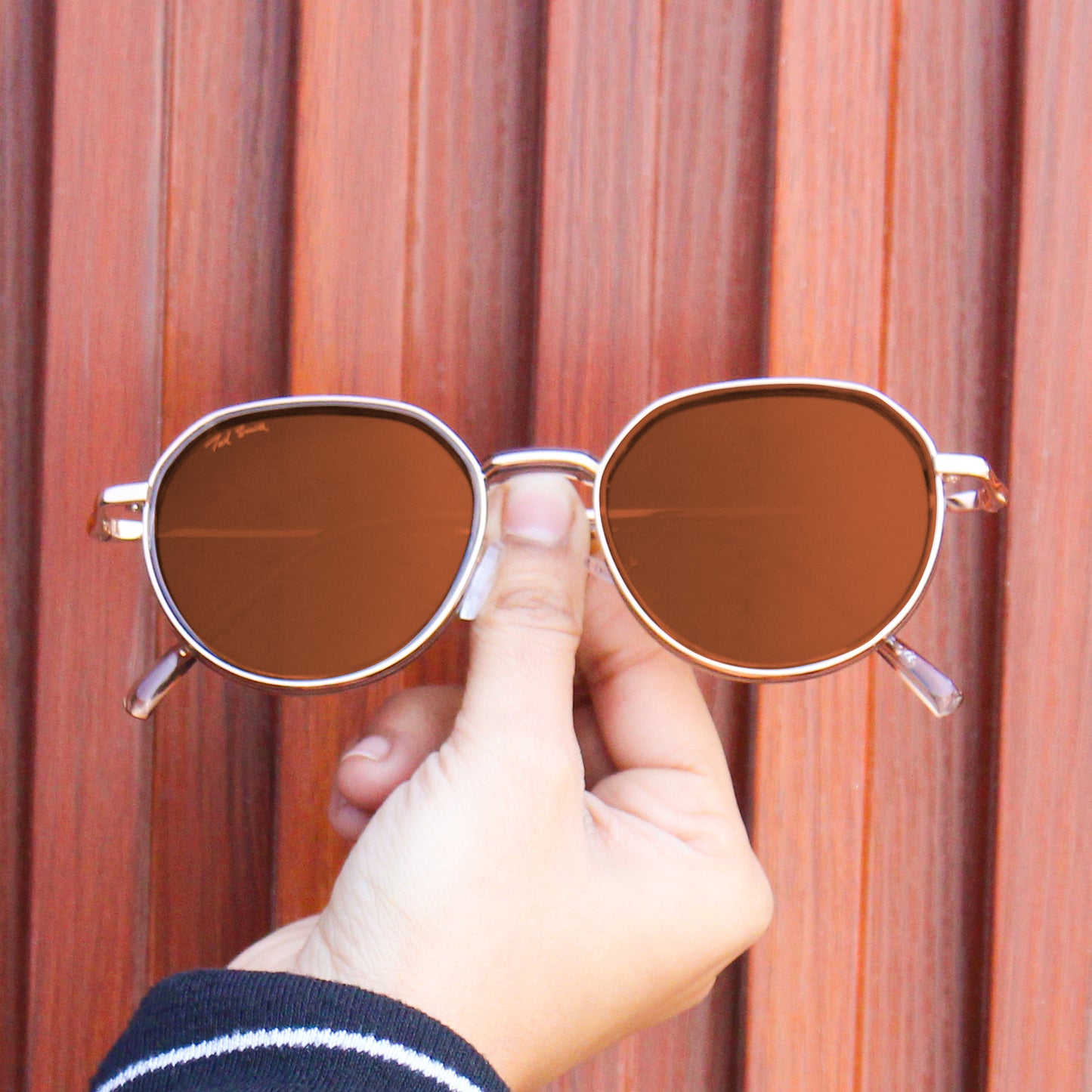 SUN-DUNE | ROUND FULL RIM SUNGLASSES IN METAL (IN 3 COLOURS)