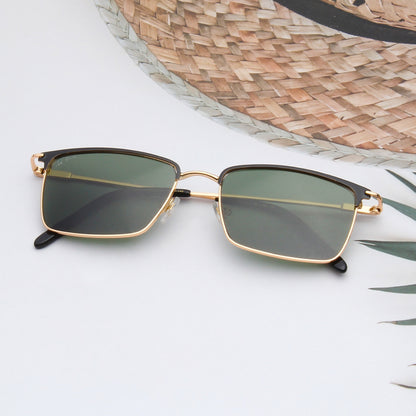 SUN-SVEN | RECTANGLE FULL RIM SUNGLASSES IN METAL (IN 4 COLOURS)