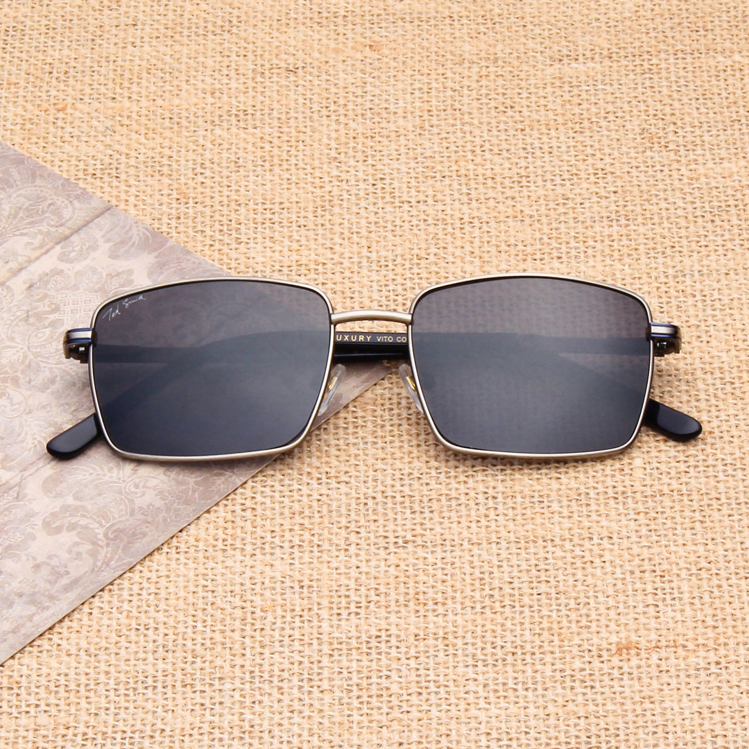 SUN-VITO 2.0 | RECTANGLE FULL RIM SUNGLASSES IN METAL (IN 4 COLOURS)