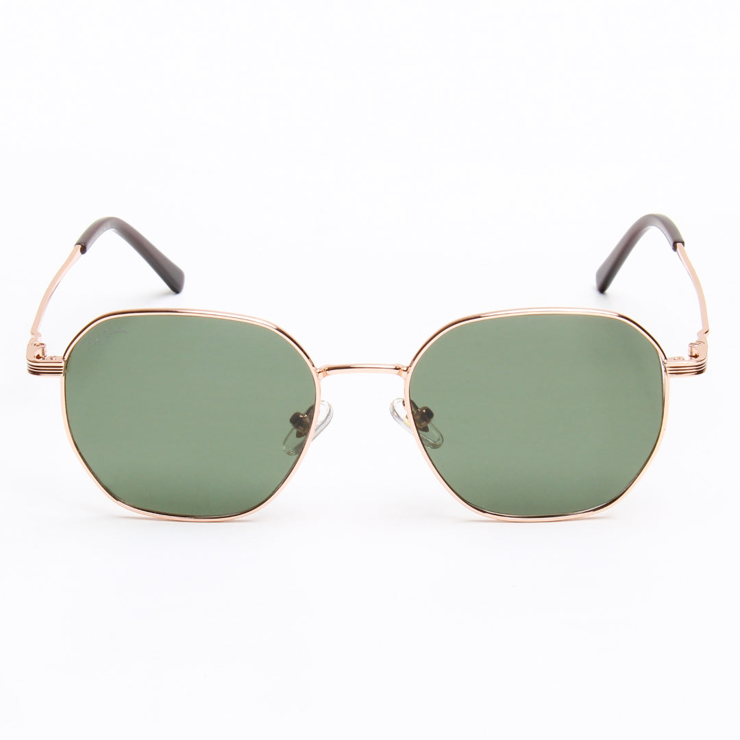 SUN-IVO | HEXAGON FULL RIM SUNGLASSES IN METAL (IN 4 COLOURS)