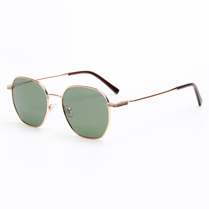 SUN-IVO | HEXAGON FULL RIM SUNGLASSES IN METAL (IN 4 COLOURS)