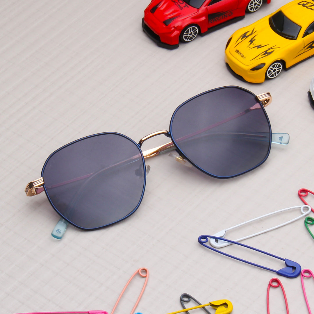 SUN-IVO | HEXAGON FULL RIM SUNGLASSES IN METAL (IN 4 COLOURS)