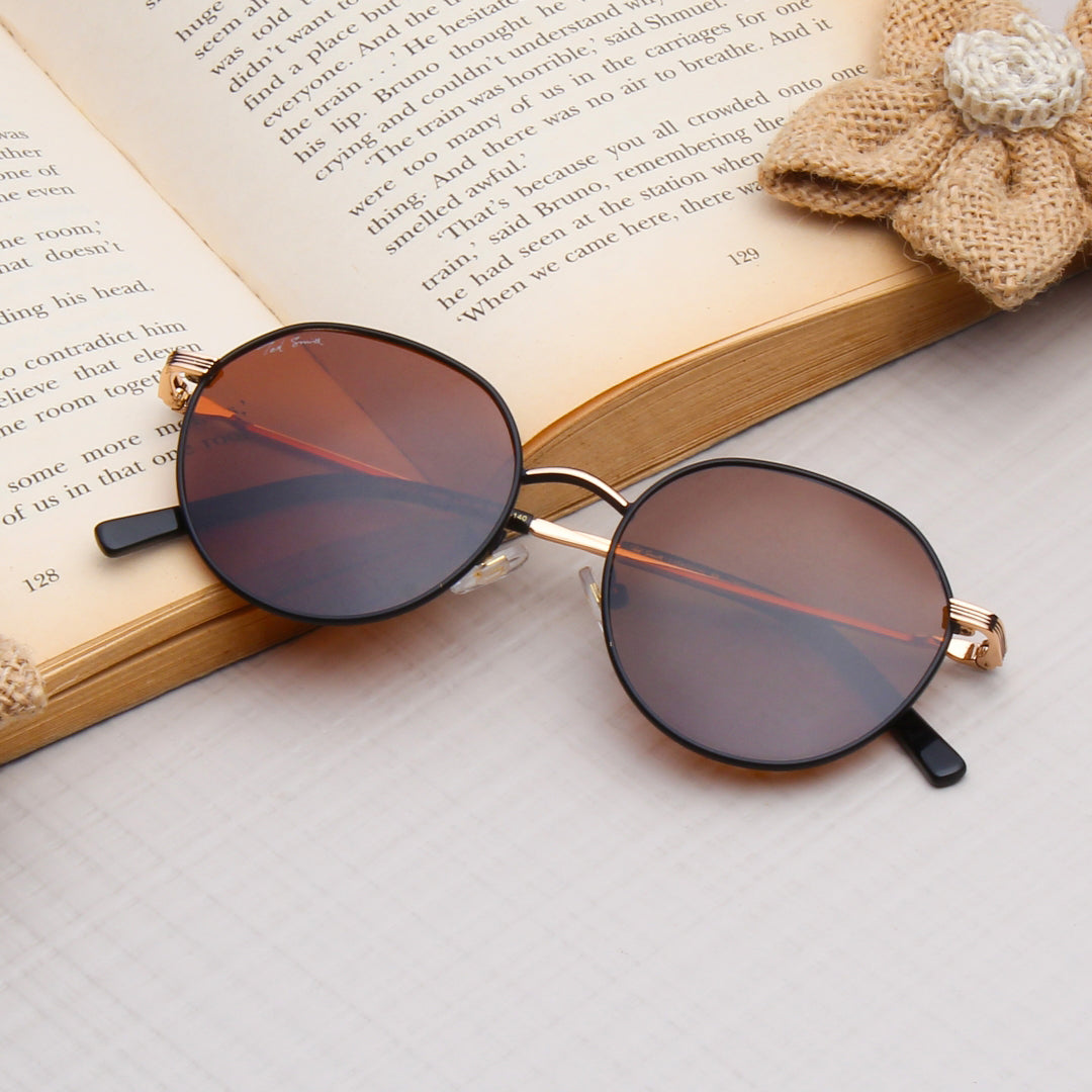 SUN-NAEL | ROUND FULL RIM SUNGLASSES IN METAL (IN 4 COLOURS)