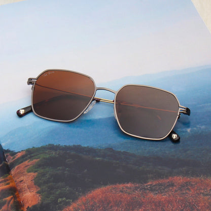 SUN-THINRAY 1 | SQUARE FULL RIM SUNGLASSES IN METAL (IN 4 COLOURS)