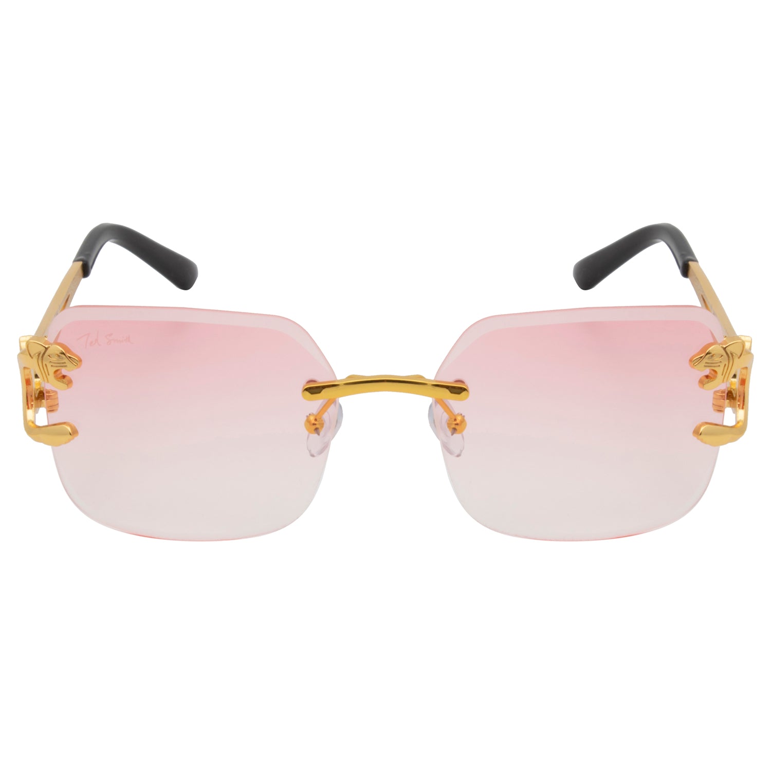 Closeup Picture Of A Bright Pink Rimless Sunglasses Stock Photo, Picture  and Royalty Free Image. Image 102751416.