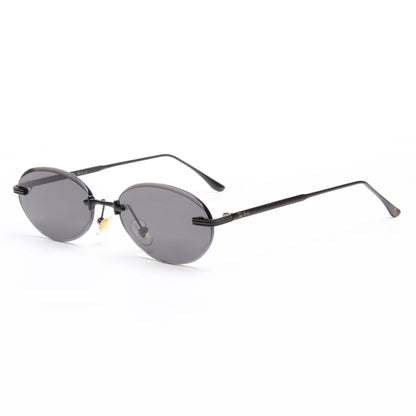 STARLIGHT | OVAL RIMLESS METAL SUNGLASSES (IN 3 COLOURS)