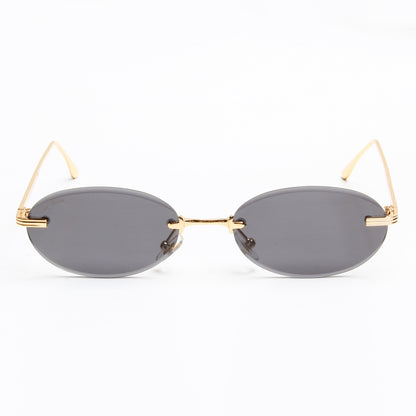 STARLIGHT | OVAL RIMLESS METAL SUNGLASSES (IN 3 COLOURS)