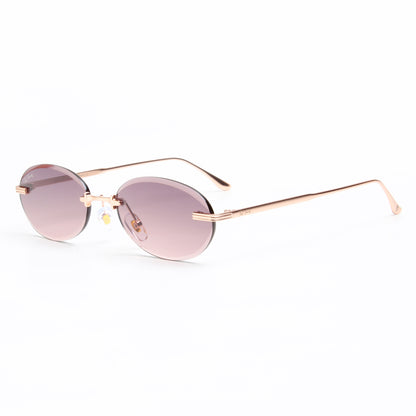 STARLIGHT | OVAL RIMLESS METAL SUNGLASSES (IN 3 COLOURS)
