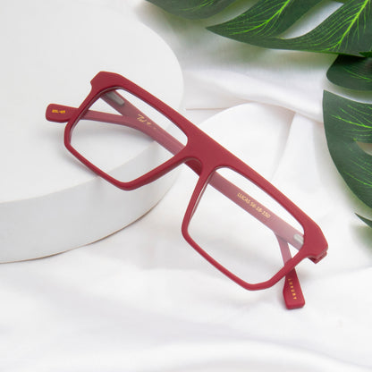 LUCAS UNISEX SQUARE ACETATE COMPUTER GLASSES (IN 6 COLORS)