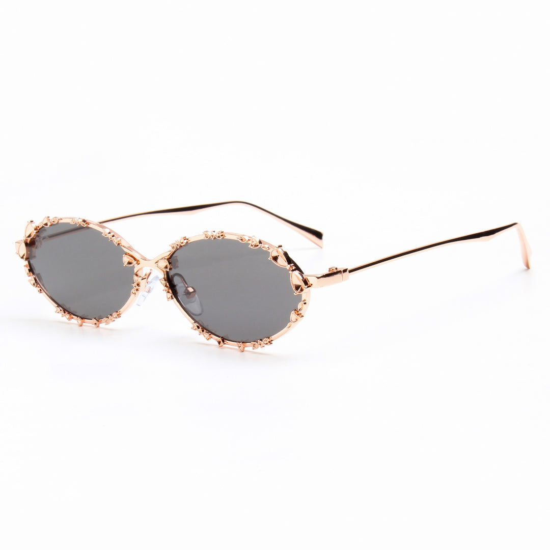 SYNTH | OVAL FULL RIM METAL SUNGLASSES (IN 4 COLOURS)