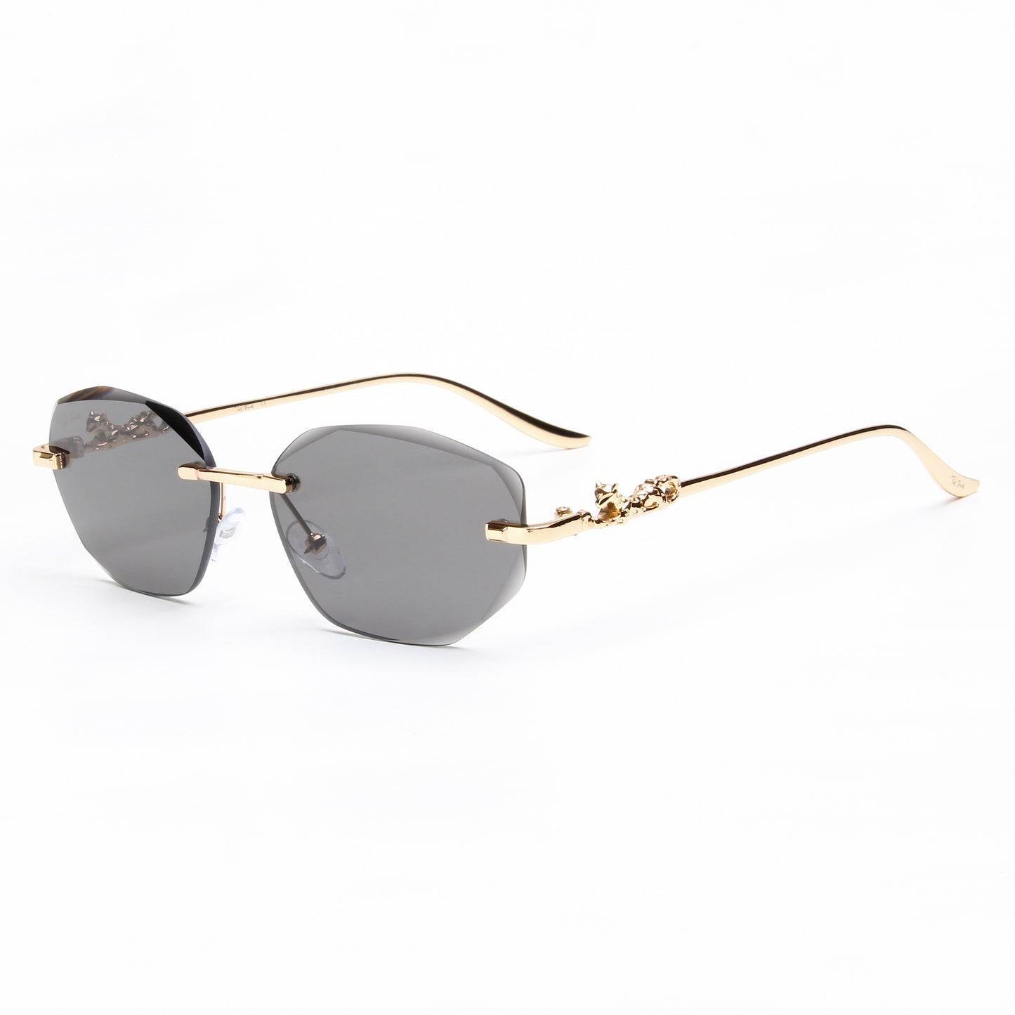 AURA | OVAL RIMLESS METAL SUNGLASSES (IN 3 COLOURS)