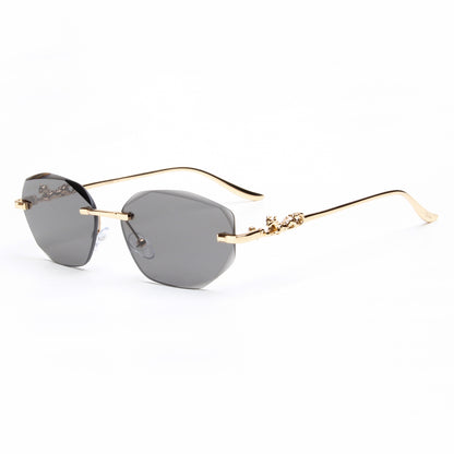 AURA | OVAL RIMLESS METAL SUNGLASSES (IN 3 COLOURS)
