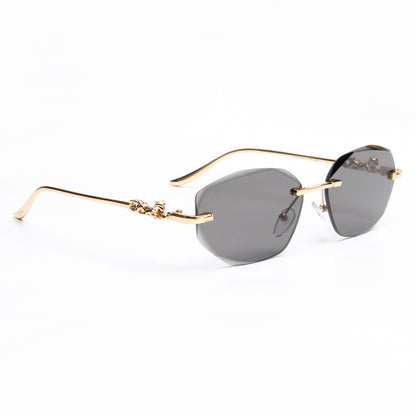 AURA | OVAL RIMLESS METAL SUNGLASSES (IN 3 COLOURS)
