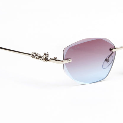 AURA | OVAL RIMLESS METAL SUNGLASSES (IN 3 COLOURS)