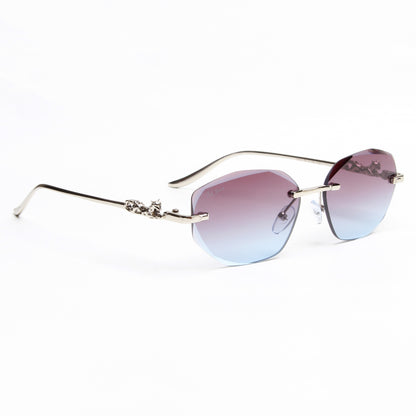 AURA | OVAL RIMLESS METAL SUNGLASSES (IN 3 COLOURS)