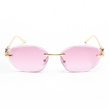 AURA | OVAL RIMLESS METAL SUNGLASSES (IN 3 COLOURS)