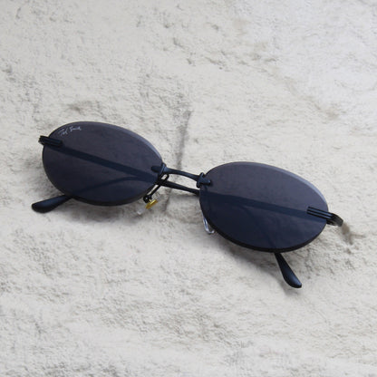 STARLIGHT | OVAL RIMLESS METAL SUNGLASSES (IN 3 COLOURS)