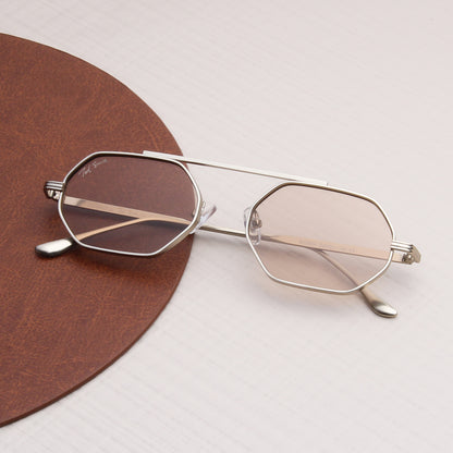 COSMOS | OCTAGON FULL RIM METAL SUNGLASSES (IN 4 COLOURS)