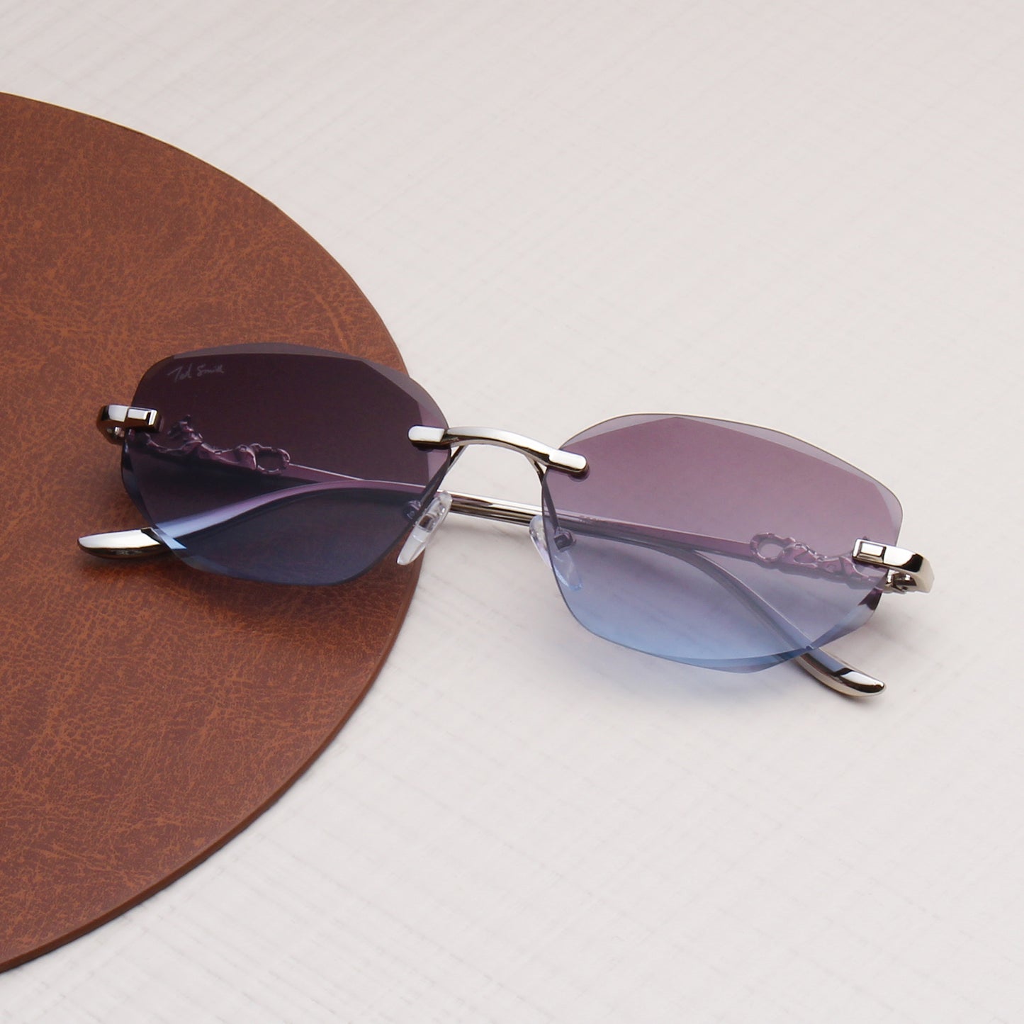 AURA | OVAL RIMLESS METAL SUNGLASSES (IN 3 COLOURS)