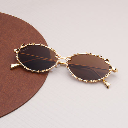 SYNTH | OVAL FULL RIM METAL SUNGLASSES (IN 4 COLOURS)