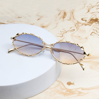 SYNTH | OVAL FULL RIM METAL SUNGLASSES (IN 4 COLOURS)