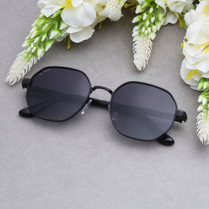 VERTEX | HEXAGON FULL RIM METAL SUNGLASSES (IN 3 COLOURS)