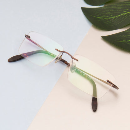 LITERAY TITANIUM RECTANGLE COMPUTER GLASSES (IN 2 COLORS)