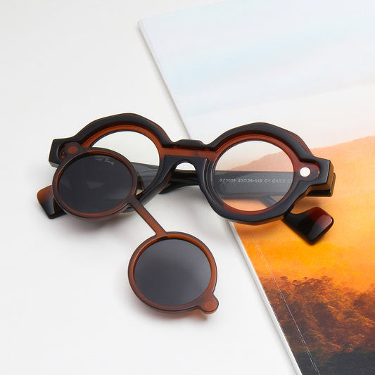 HYPNOTIZE | ROUND FULL RIM SUNGLASSES (IN 2 COLOURS)