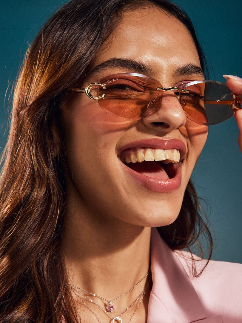 MONACO | RIMLESS OVAL SUNGLASSES IN METAL (IN 3 COLOURS)