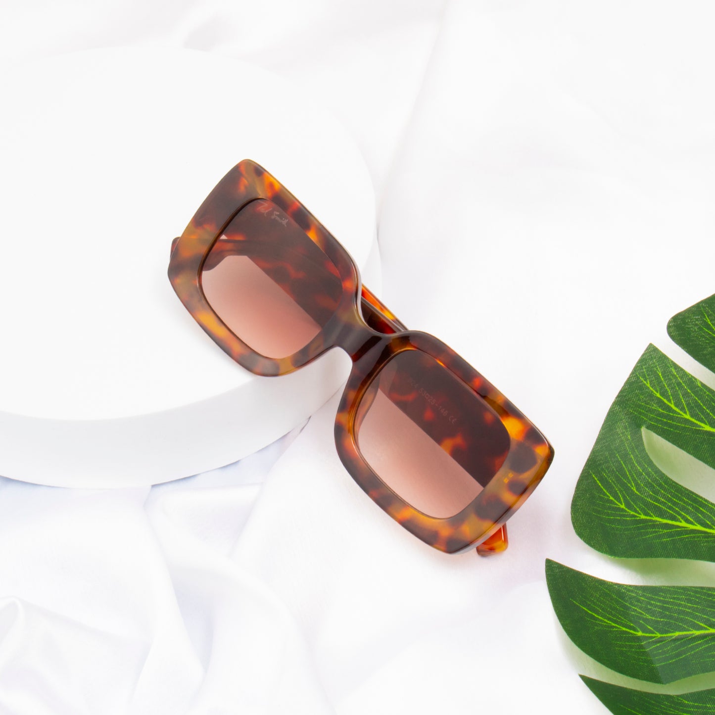 KIMMY LEOPARD SQUARE SUNGLASSES