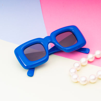 BUBBLE BLUE CHUNKY SUNGLASSES | INFLATED SUNGLASSES