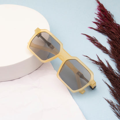 TRUMP2 MATT YELLOW HEXAGON SUNGLASSES | BLACK LENS | VAVA DESIGNS