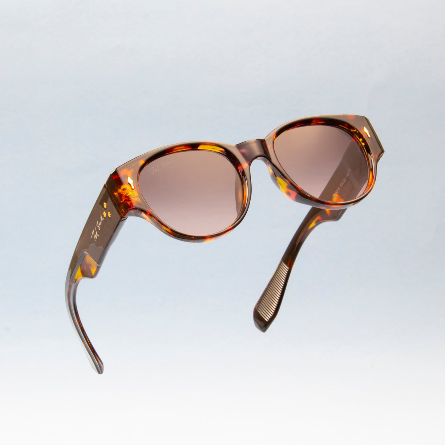 POLARD DEMI BROWN ROUND SUNGLASSES | LEPOARD PRINT ROUND SUNGLASSES