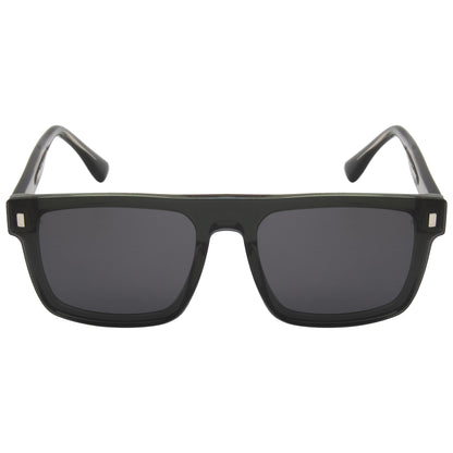 CLP-JADEN UNISEX SQUARE ACETATE CLIPON SUNGLASSES WITH POLARIZED LENS BY TED SMITH (IN 4 COLORS)
