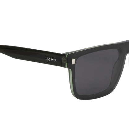CLP-JADEN UNISEX SQUARE ACETATE CLIPON SUNGLASSES WITH POLARIZED LENS BY TED SMITH (IN 4 COLORS)
