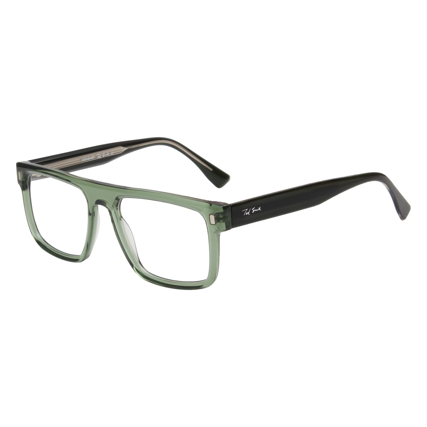 CLP-JADEN UNISEX SQUARE ACETATE CLIPON SUNGLASSES WITH POLARIZED LENS BY TED SMITH (IN 4 COLORS)