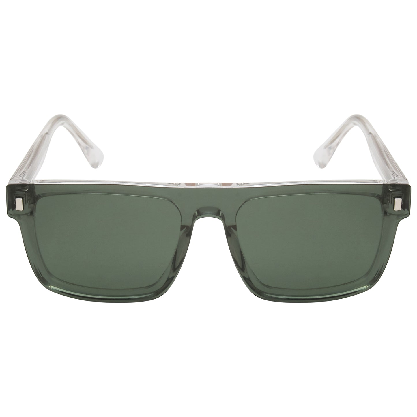 CLP-JADEN UNISEX SQUARE ACETATE CLIPON SUNGLASSES WITH POLARIZED LENS BY TED SMITH (IN 4 COLORS)