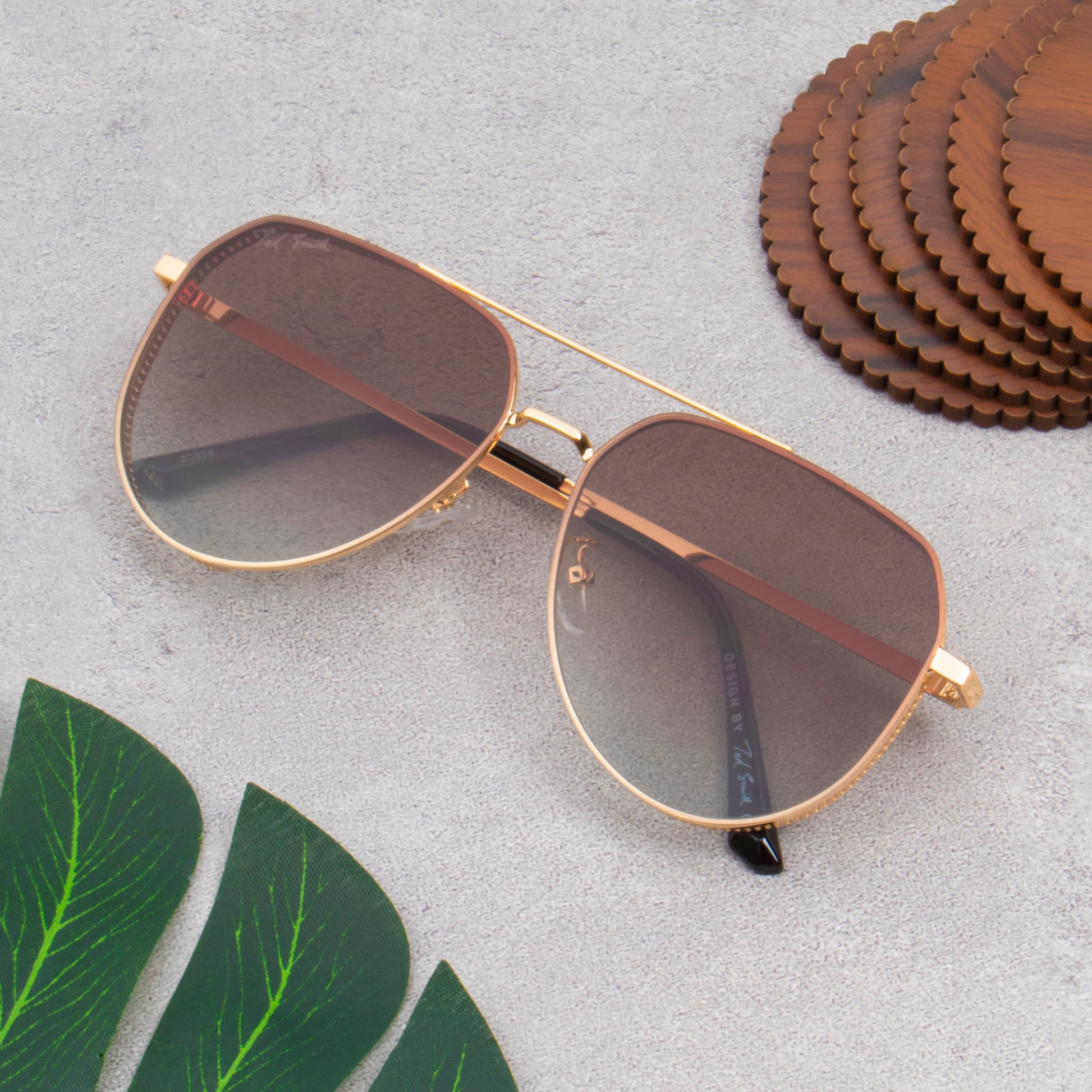 FLIGHT ONE GOLDEN AVIATOR SUNGLASSES | BROWN LENS AVIATOR SUNGLASSES |