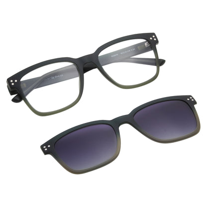 DOTTIE UNISEX SQUARE TR90 CLIPON SUNGLASSES WITH POLARIZED LENS BY TED SMITH (IN 3 COLORS)