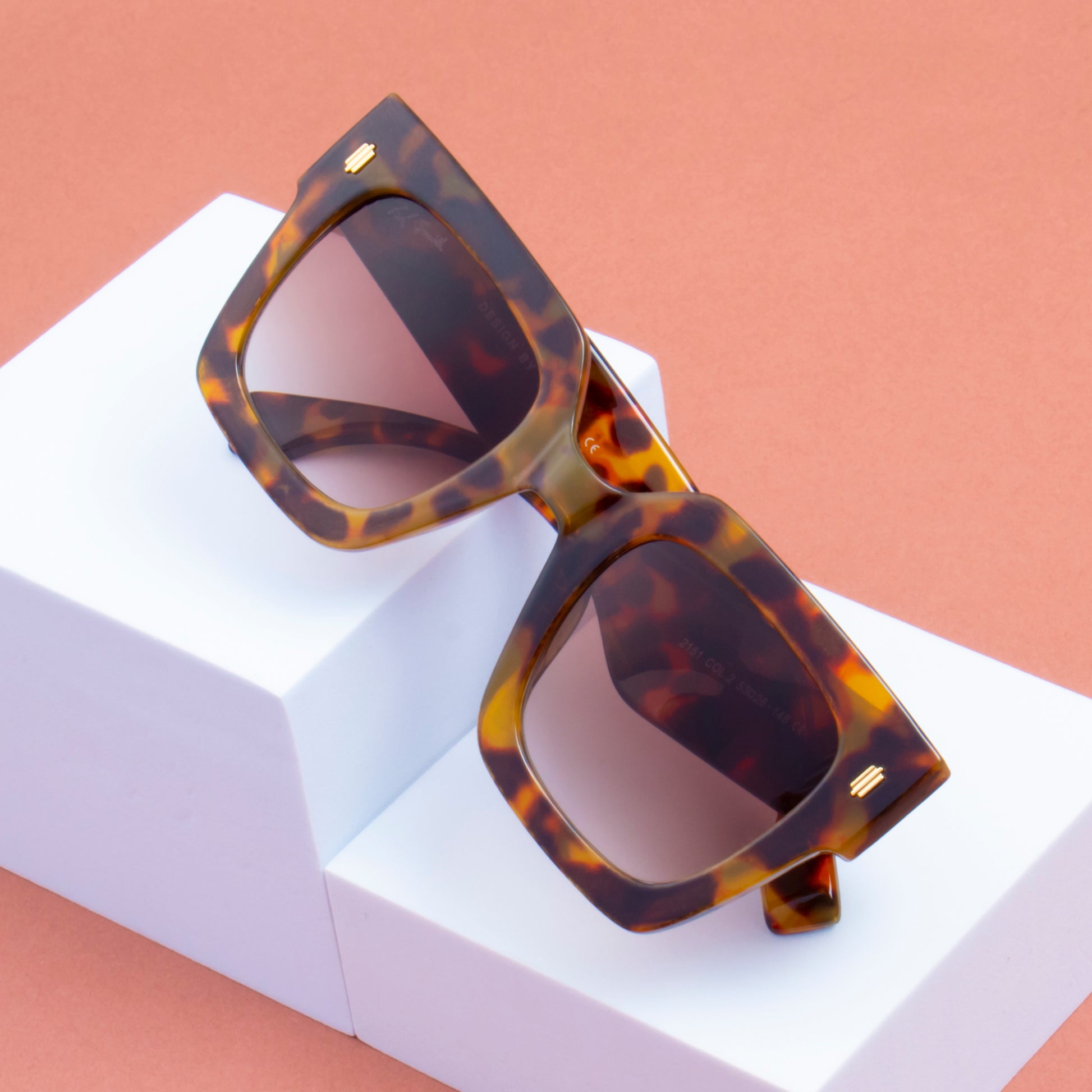 ELLIE LEOPARD PRINT SQUARE SUNGLASSES | CHUNKY SUNGLASSES | BOLD SUNGLASSES |