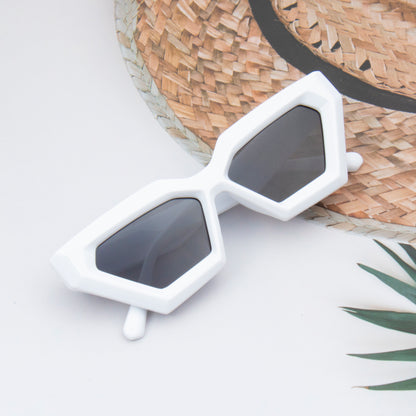 SHARK2 WHITE INFLATED SUNGLASSES | WHITE BUBBLE SUNGLASSES | CAT EYE SUNGLASSES